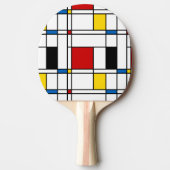 Raquette De Ping Pong Motif de Stijl (Devant)