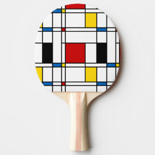 Raquette De Ping Pong Motif de Stijl