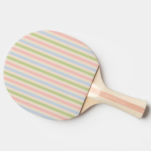 Raquette De Ping Pong Motif de style abstrait à rayures multicolores col