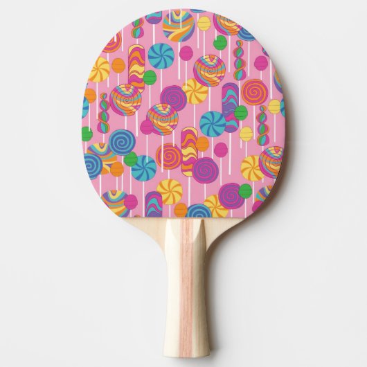 Raquette De Ping Pong Motif de sucrerie de lucettes (Devant)