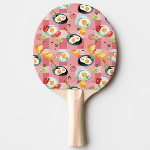 Raquette De Ping Pong Motif de tomate et d'oeufs au plat
