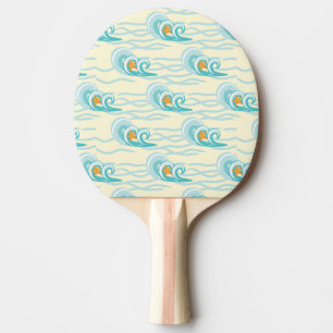 Raquette De Ping Pong Motif de vagues mou
