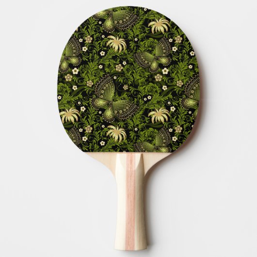 Raquette De Ping Pong Motif de Vert-or de ressort (Devant)