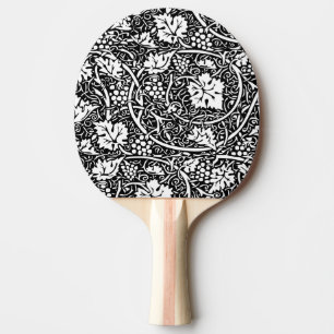 Raquette De Ping Pong Motif de vigne de raisin noir et blanc de William