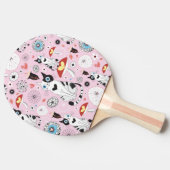 Raquette De Ping Pong motif des chats et des fleurs (Côté)