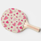 Raquette De Ping Pong Motif des coeurs (Côté)