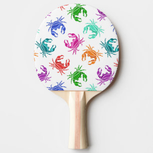 Raquette De Ping Pong Motif des crabes