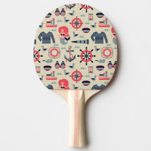 Raquette De Ping Pong Motif d'espèce marine