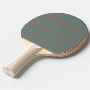Raquette De Ping Pong Motif Diamant Bleu Et Orange En Brown Et Gris