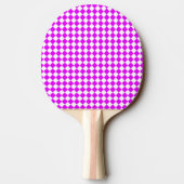 Raquette De Ping Pong Motif diamant du Vérificateur blanc rose (Dos)