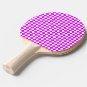 Raquette De Ping Pong Motif diamant du Vérificateur blanc rose (Devant Angle)