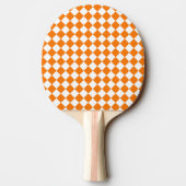 Raquette De Ping Pong Motif diamant Orange White Checker (Dos)