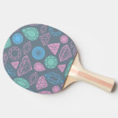 Raquette De Ping Pong Motif d'icône Gemstone (Côté)
