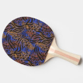 Raquette De Ping Pong Motif d'impression Leopard et Zebra (Côté)
