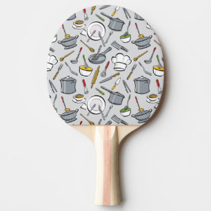Raquette De Ping Pong Motif d'outils de cuisine