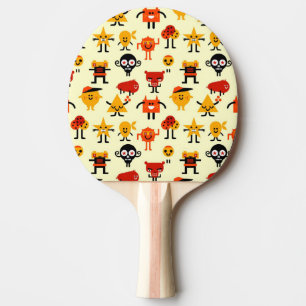 Raquette De Ping Pong Motif drôle de monstres