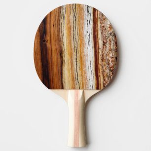 Raquette De Ping Pong Motif du grain de bois