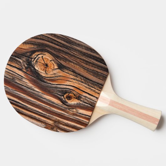 Raquette De Ping Pong Motif du grain de bois (Côté)