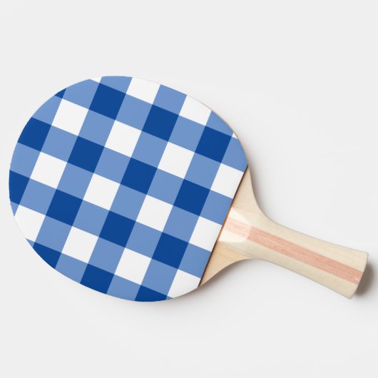 Raquette De Ping Pong Motif en vichy bleu (Côté)