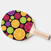 Raquette De Ping Pong Motif et arrière - plan oranges (Côté)