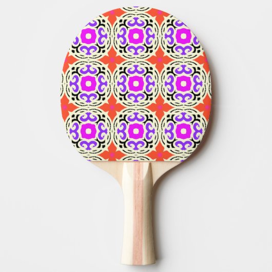 Raquette De Ping Pong Motif ethnique avec motifs marocains (Devant)