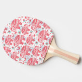Raquette De Ping Pong Motif ethnique rouge d'éléphant (Côté)