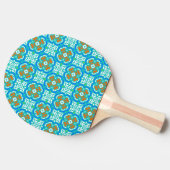 Raquette De Ping Pong Motif ethnique Turquoise (Côté)