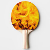 Raquette De Ping Pong Motif Feu Et Flames (Dos)