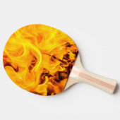 Raquette De Ping Pong Motif Feu Et Flames (Côté)