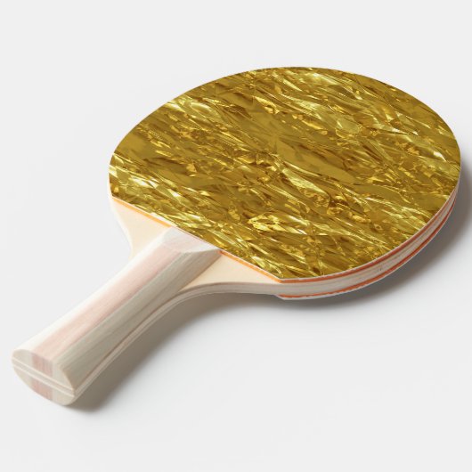 Raquette De Ping Pong Motif/feuille d'or PURS d'OR (Devant Angle)