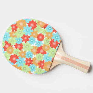 Raquette De Ping Pong Motif FLEURS