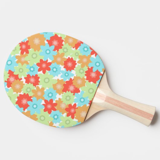 Raquette De Ping Pong Motif FLEURS (Côté)