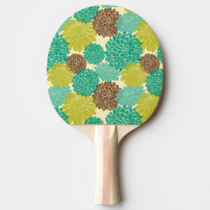 Raquette De Ping Pong Motif floral 2