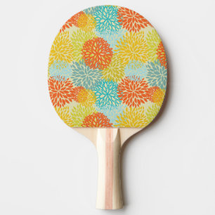 Raquette De Ping Pong Motif floral 3