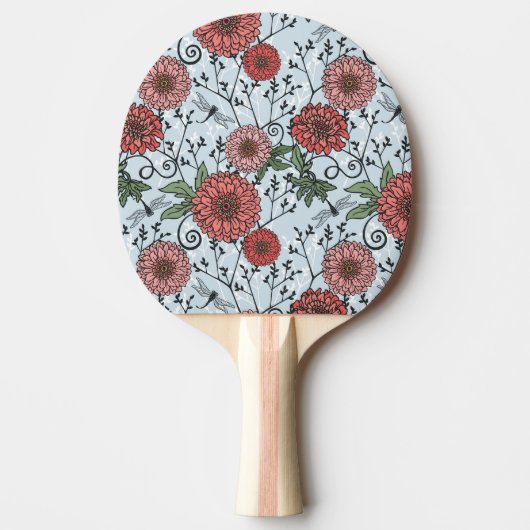 Raquette De Ping Pong Motif floral 3 (Devant)