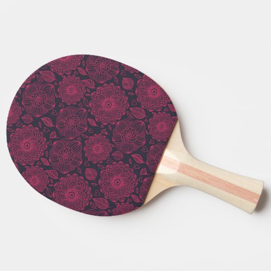 Raquette De Ping Pong Motif floral 5 (Côté)