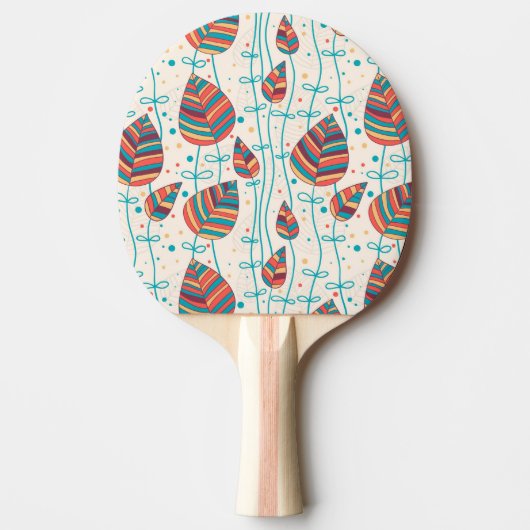 Raquette De Ping Pong Motif floral 5 2 (Devant)