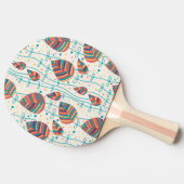 Raquette De Ping Pong Motif floral 5 2 (Côté)