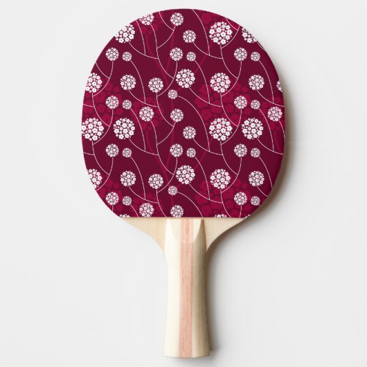 Raquette De Ping Pong Motif floral abstrait (Devant)