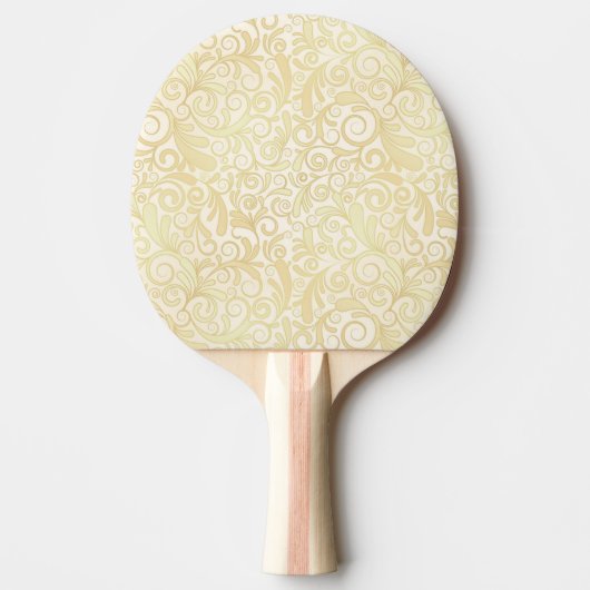 Raquette De Ping Pong Motif floral de feuille d'or (Devant)
