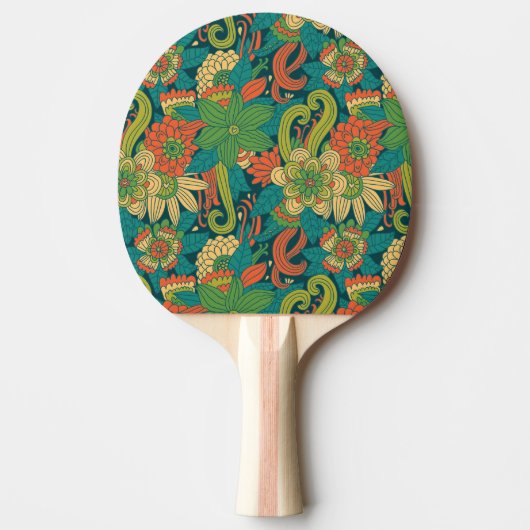 Raquette De Ping Pong Motif floral d'été (Devant)