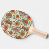 Raquette De Ping Pong Motif floral d'été fait de feuille (Côté)