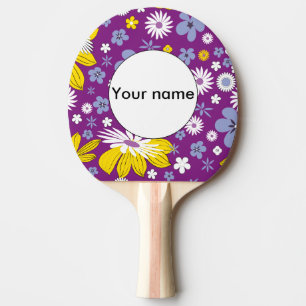 Raquette De Ping Pong Motif floral sans couture