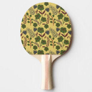 Raquette De Ping Pong Motif floral sans couture fleurs et papillons