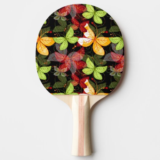 Raquette De Ping Pong Motif foncé d'automne (Devant)