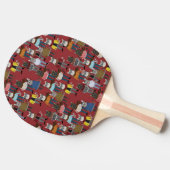 Raquette De Ping Pong Motif frais de chat de hippie (Côté)