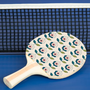 Raquette De Ping Pong Motif Fun Jardin Retro