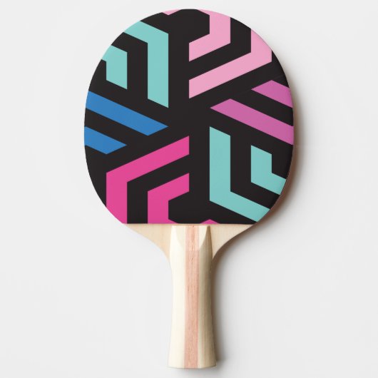 Raquette De Ping Pong Motif géométrique coloré (Devant)