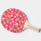 Raquette De Ping Pong motif géométrique de fleurs (Côté)