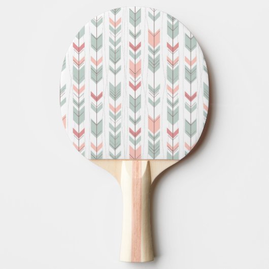 Raquette De Ping Pong motif géométrique de style rétro (Devant)